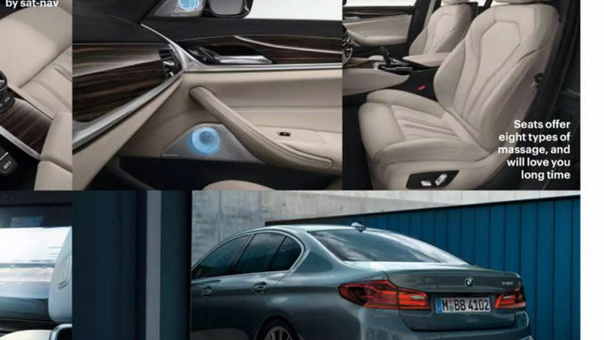 BMW 5 Series 2017 seats and dashboard leaked
