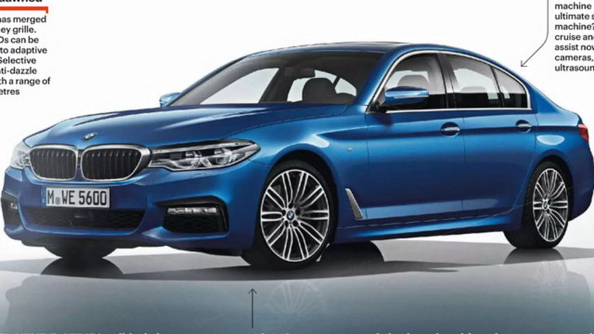 BMW 5 Series 2017 side blue leaked