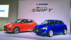 2017 Suzuki Swift front three quarters Japan launch event
