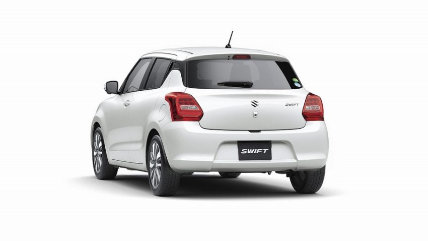 2017 Suzuki Swift rear three quarters