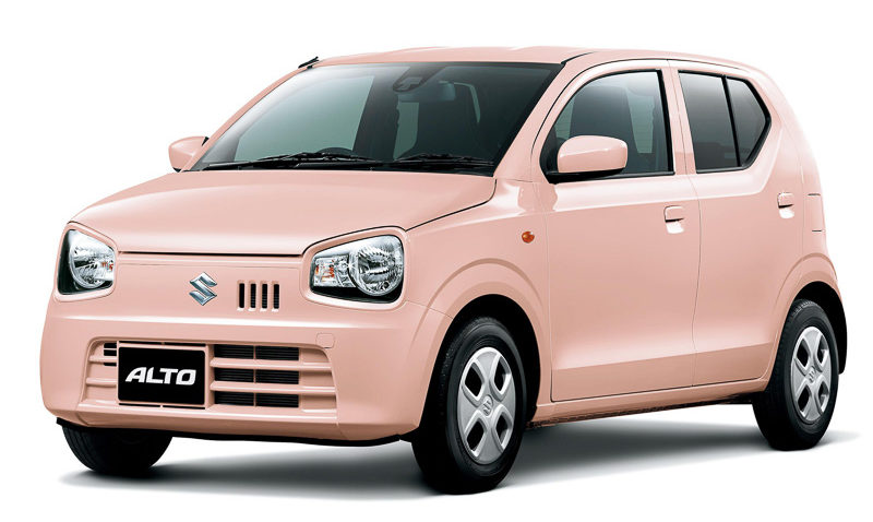 Suzuki Alto Coffret Pink Pearl metallic front three quarters
