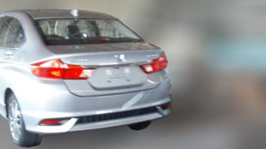 2017 Honda City facelift rear snapped undisguised