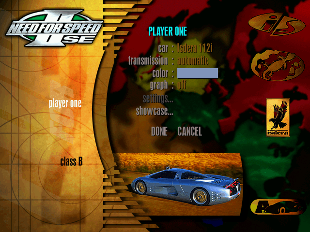 Need for Speed II SE - Bonus Cars Preview and Ratings [Arcade Mode] 