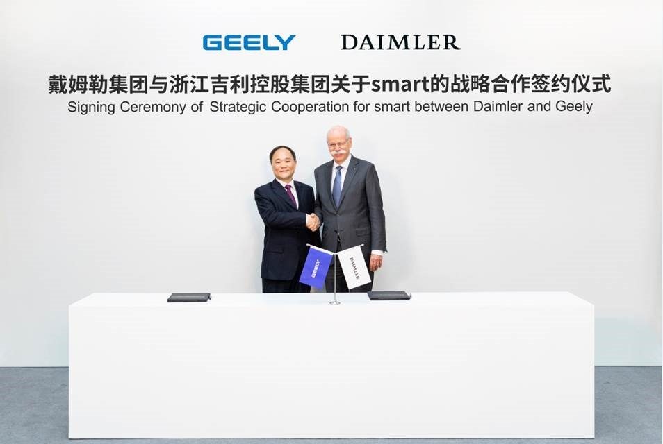 Geely and Daimler to Jointly Build Smart Cars in China