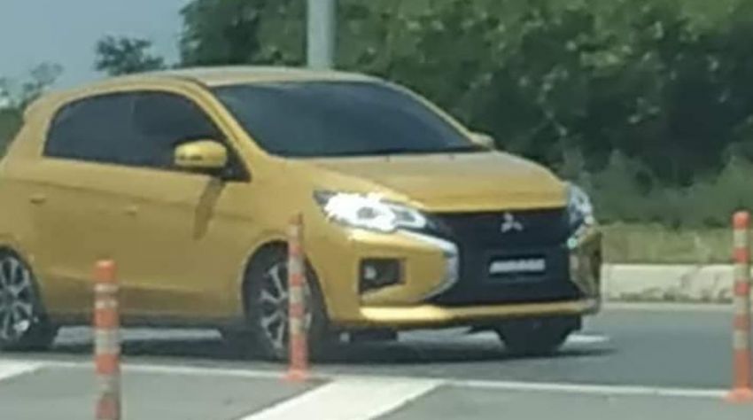 2020 Mitsubishi Mirage Facelift Spotted Testing in Thailand 8