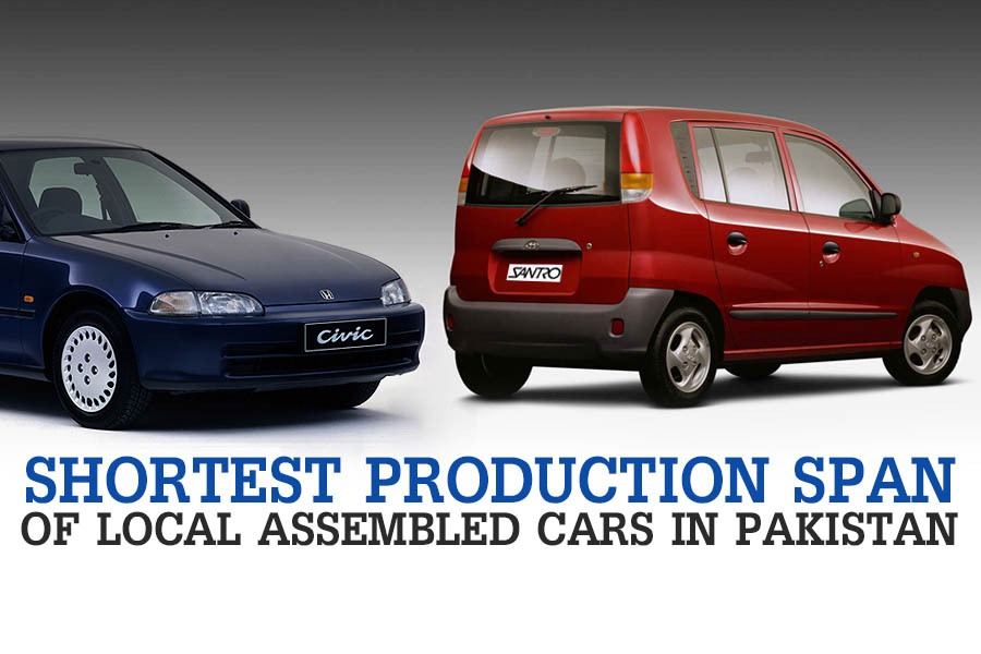 Cars with Shortest Production Span in Pakistan 1