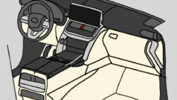 2022 toyota land cruiser toyota j300 sketch render interior