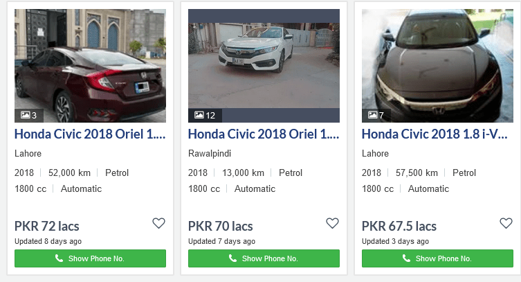 Screenshot 2023 04 11 at 16 26 46 Honda Civic for sale in Pakistan