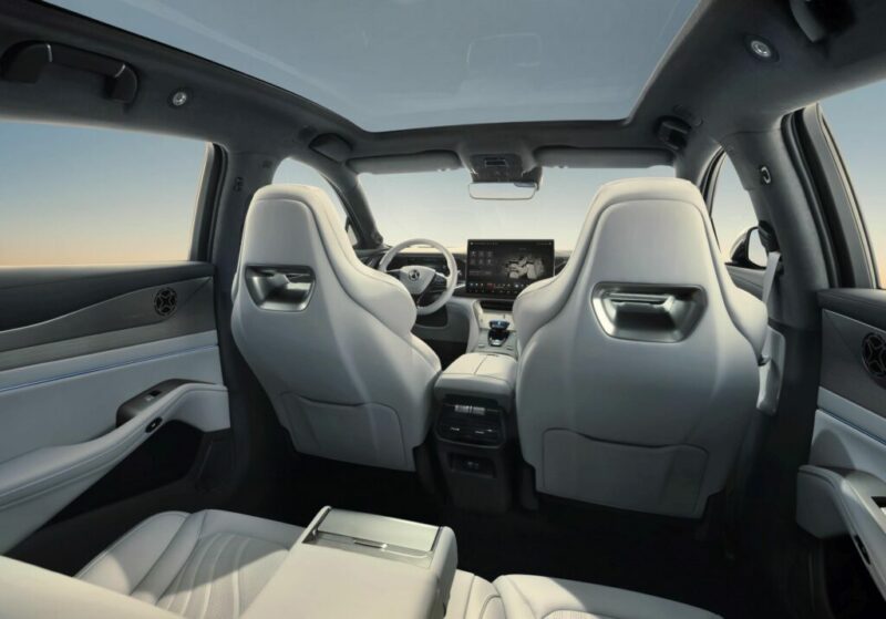 denza n7 rear shot interior panaromic roof