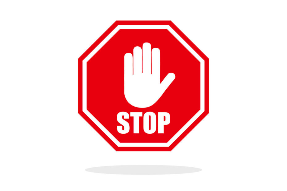 red stop hand sign vector 31537404