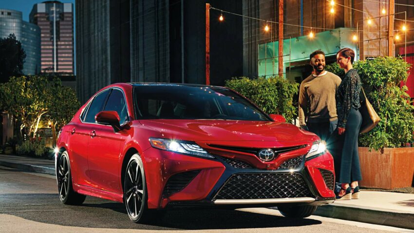 toyota 2018 camry xse v6 ruby red pearl l