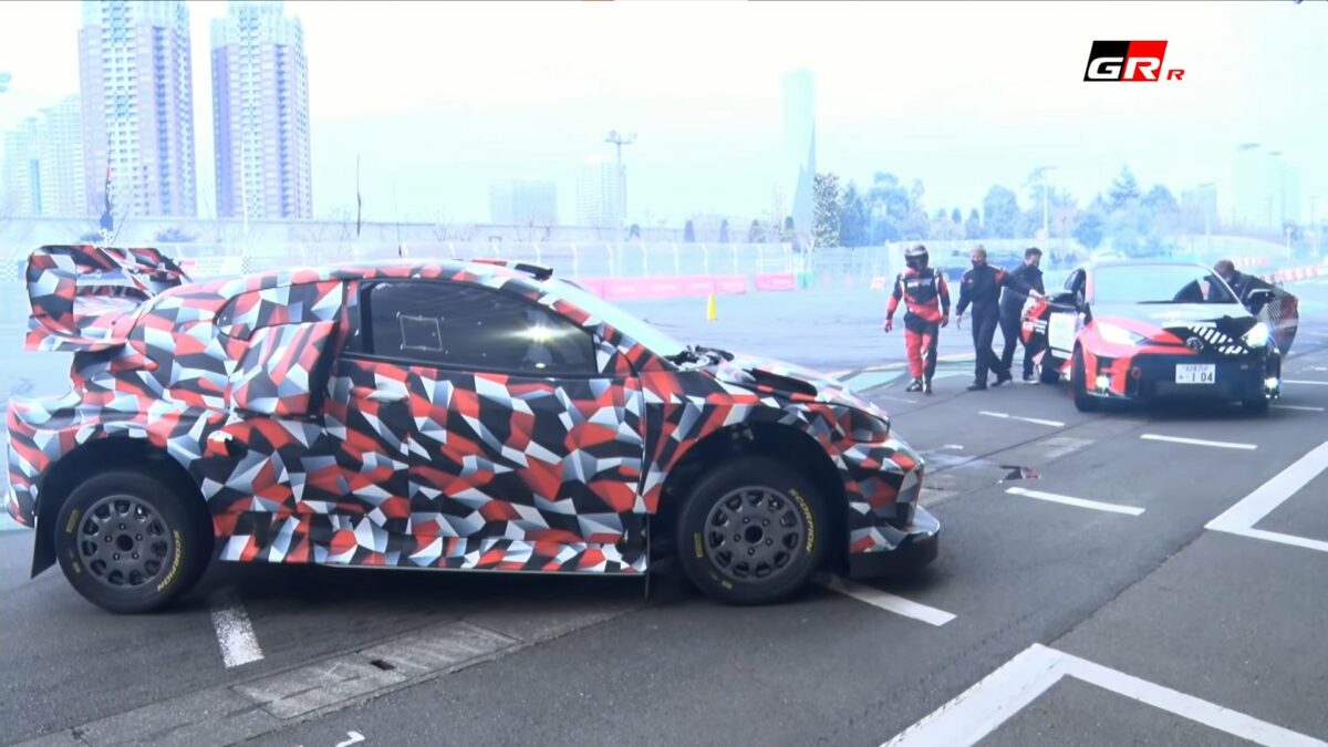watch toyota boss akio toyoda doing donuts in the new gr yaris 4